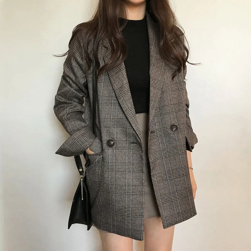 Manteau Femme Mi-Long Col en Fausse Fourrure pour Printemps - LuxeStyle