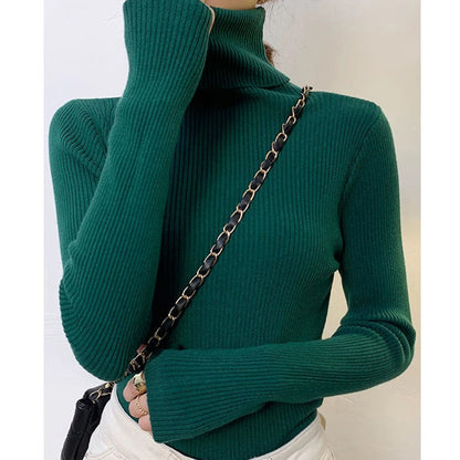 Pull à col roulé marine femme élégant