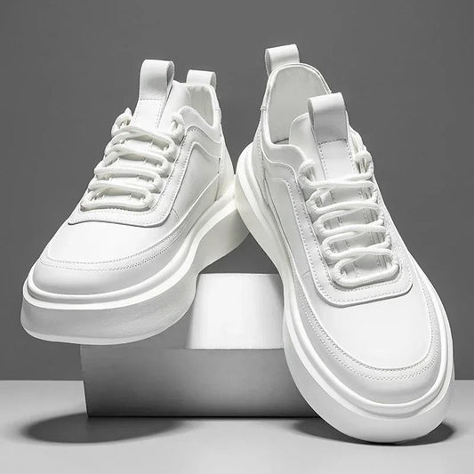 Baskets Chic en Cuir avec Lacets et Style Détendu - LuxeStyle