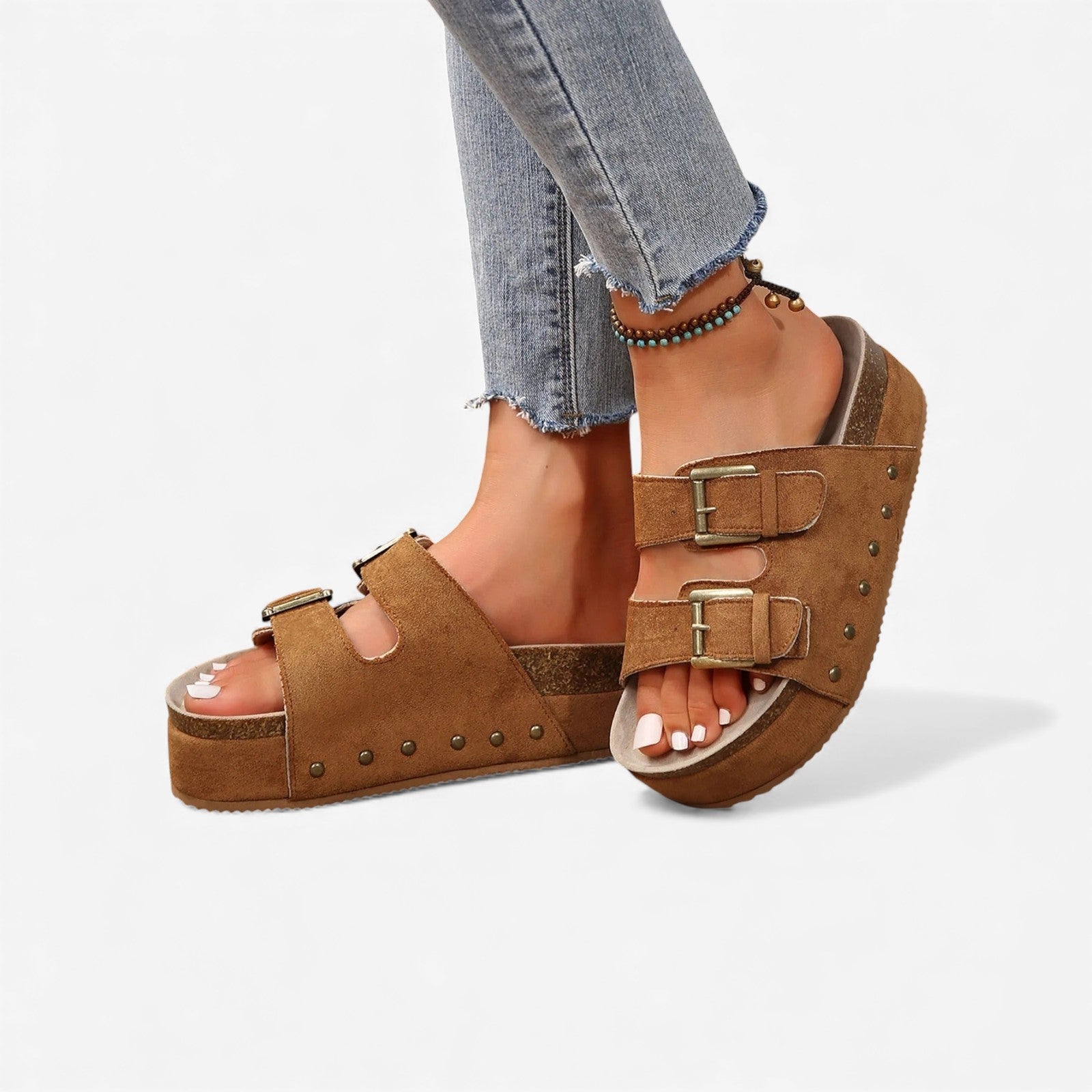 Sandales Plates à Talon Plat et à Lacer - LuxeStyle