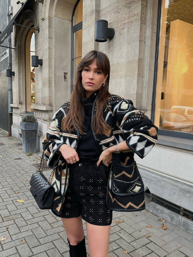 Manteau Femme Court Élégant Automne - LuxeStyle