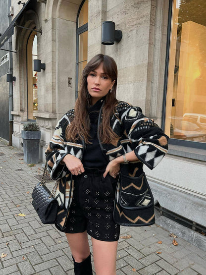 Manteau Femme Court Élégant Automne - LuxeStyle