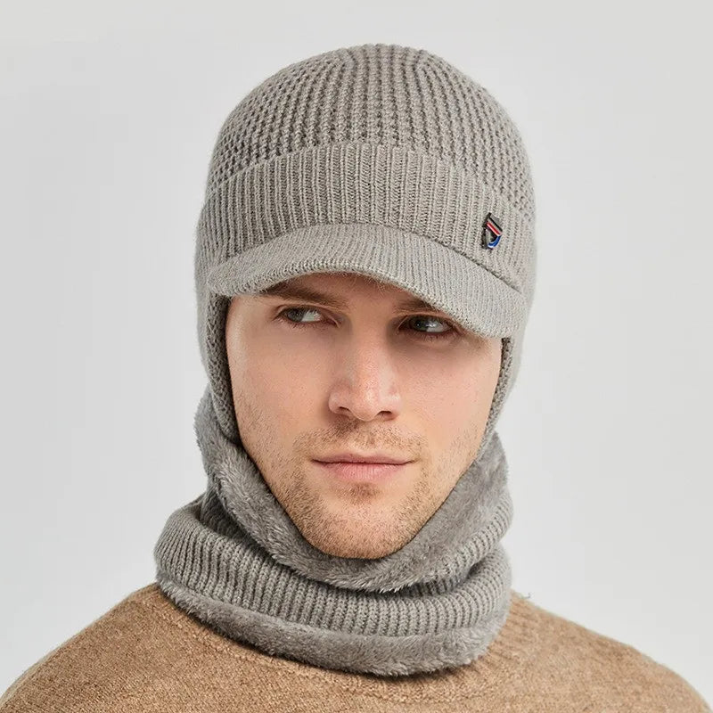 Casquette d'Hiver Douillette avec Cache-Oreilles pour Homme - LuxeStyle