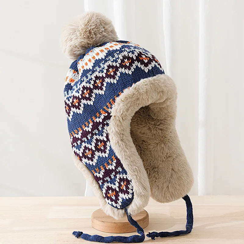 Casque Hiver Chaud avec Pompon pour Adultes - LuxeStyle