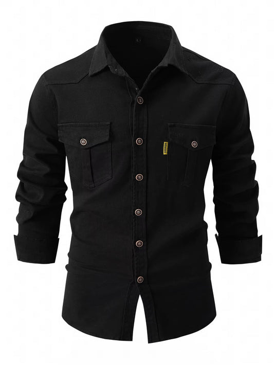 Chemise Classique à Manches Longues pour Homme - LuxeStyle