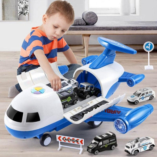 Avion de Jeu Enfant avec Voiture de Police et Equipement - LuxeStyle