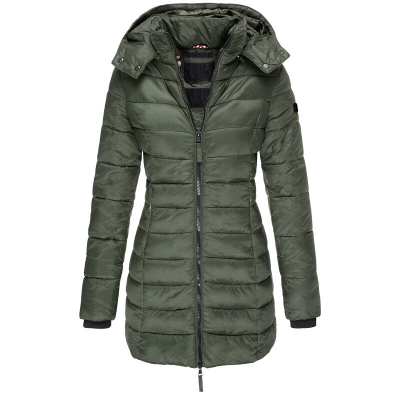 Manteau polaire bleu foncé avec capuche démontable femme