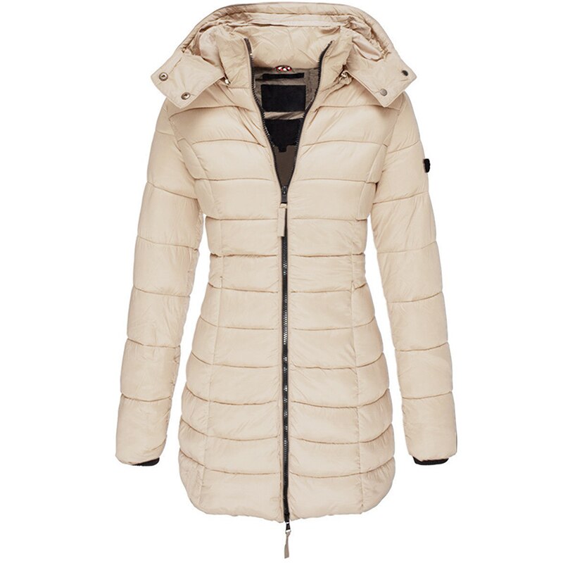 Manteau polaire bleu foncé avec capuche démontable femme
