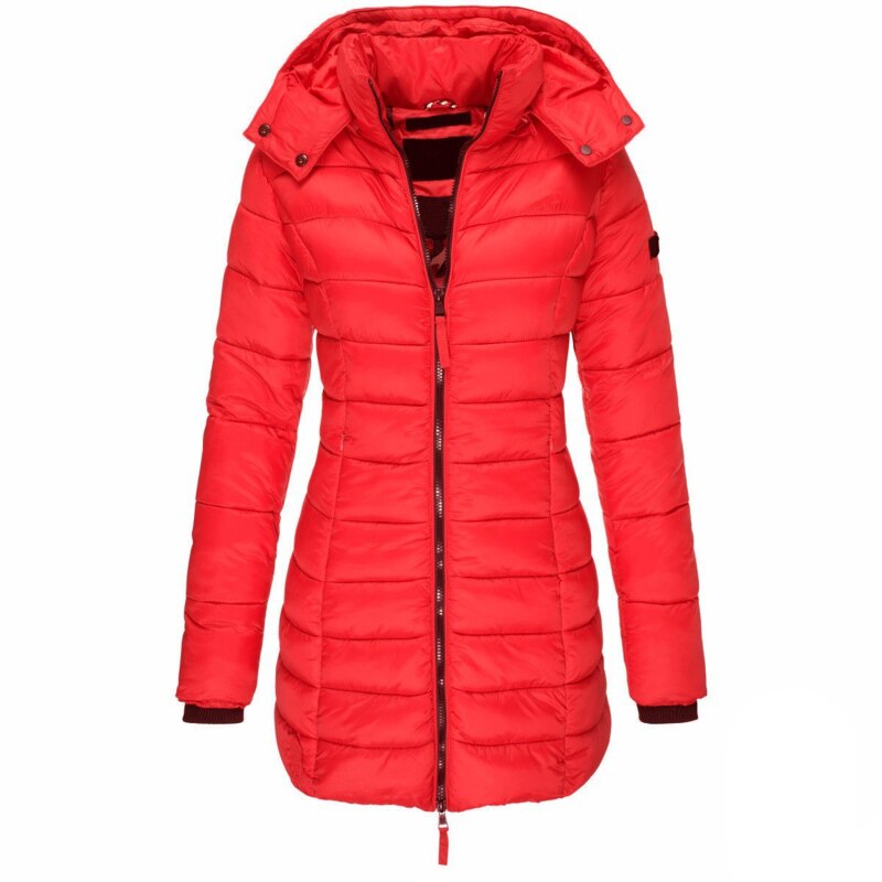 Manteau polaire bleu foncé avec capuche démontable femme