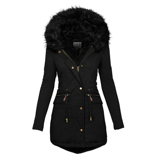 Manteau Femme Hiver Élégant avec Ceinture Réglable - LuxeStyle
