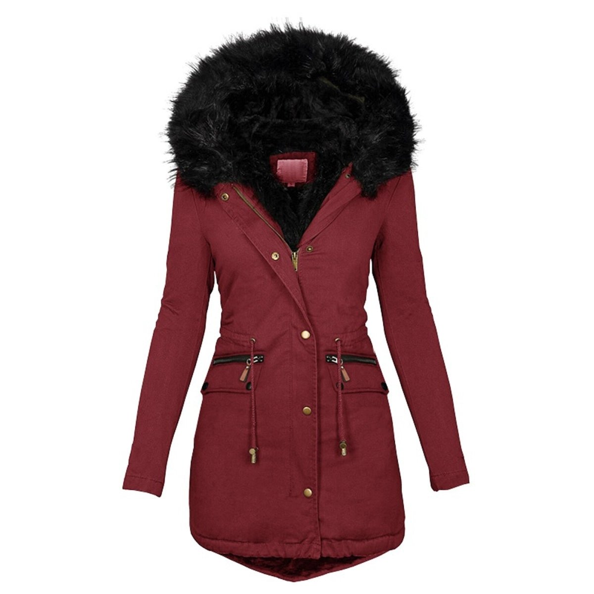 Manteau Femme Hiver Élégant avec Ceinture Réglable