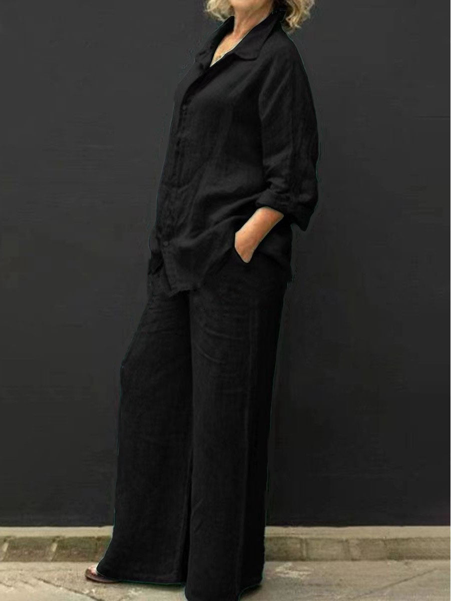 Tenue Femme Été Fresh Chemisier et Pantalon Large
