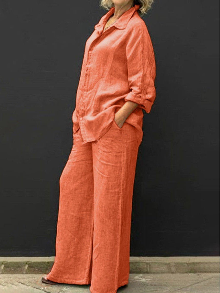 Tenue Femme Été Fresh Chemisier et Pantalon Large