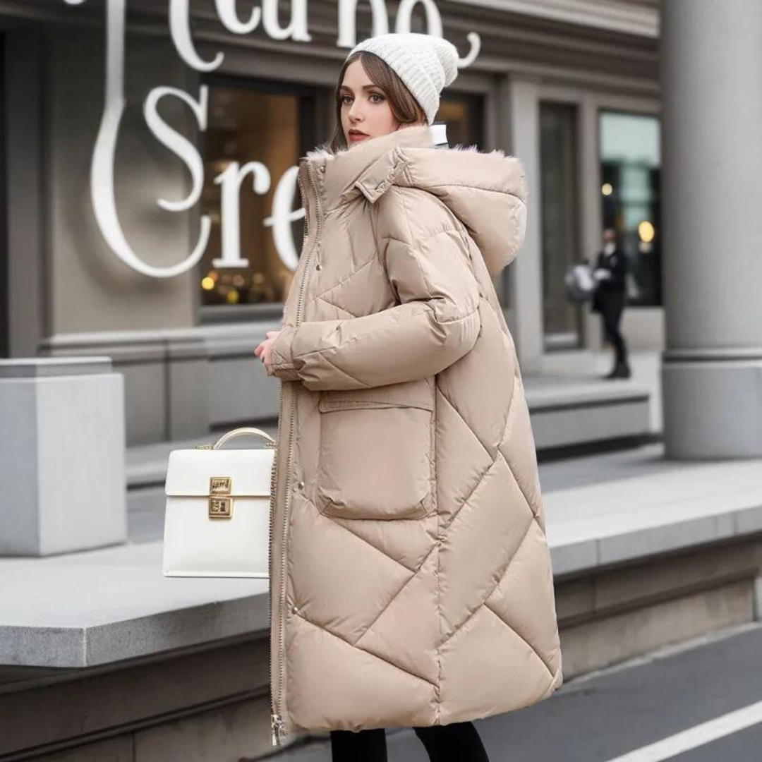 Manteau Femme Hiver Élégant à Fermeture Éclair