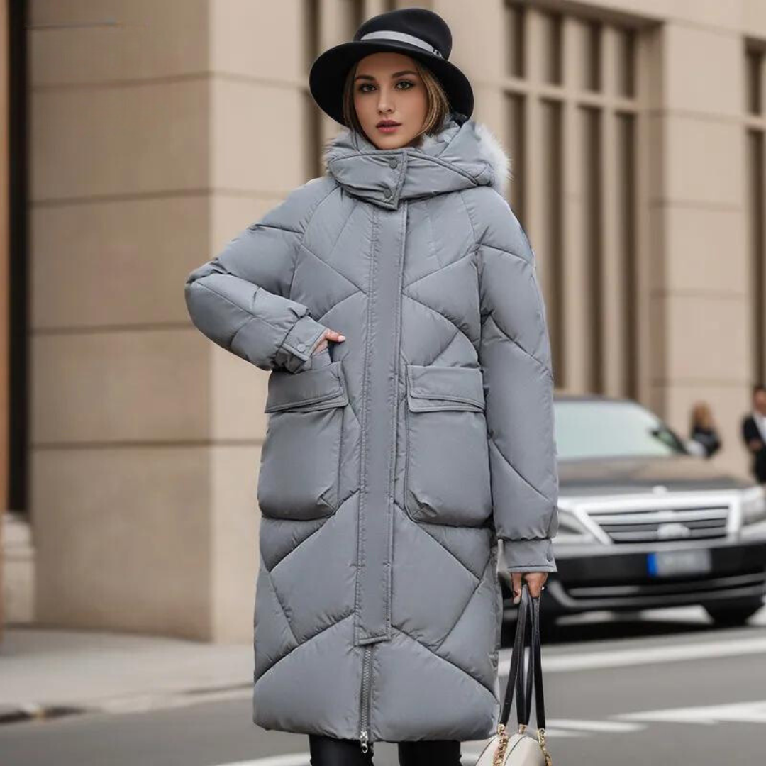 Manteau Femme Hiver Élégant à Fermeture Éclair
