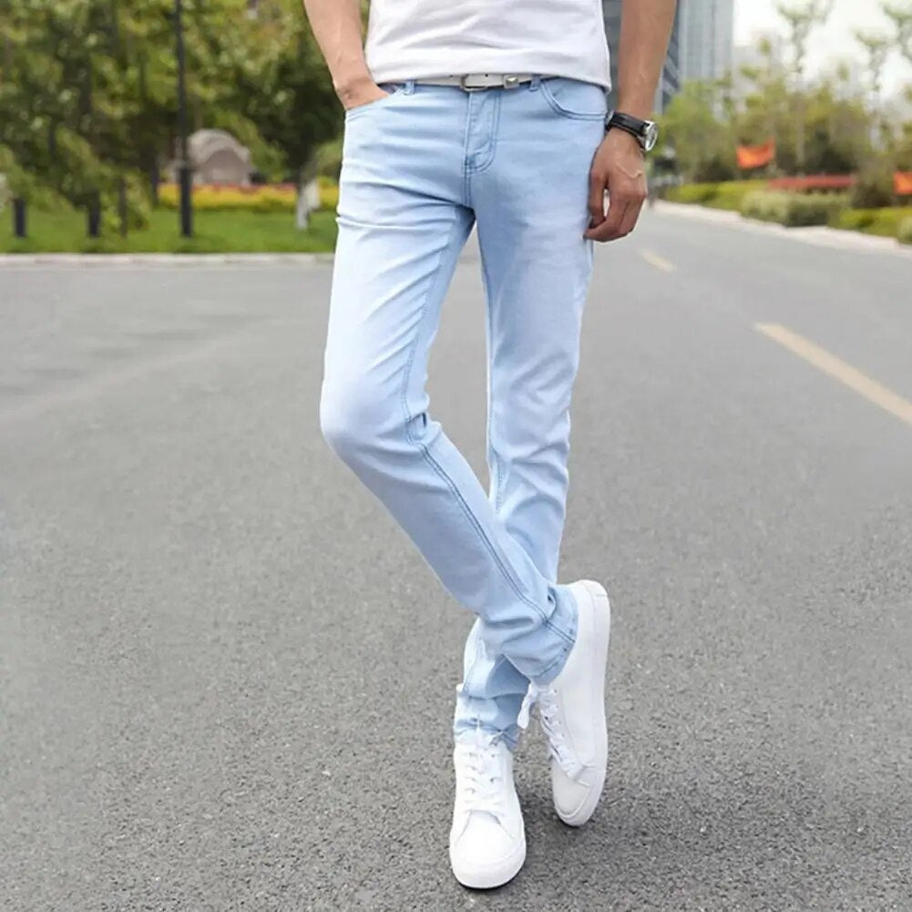 Jean Décontracté pour Homme avec Ceinture Élastique