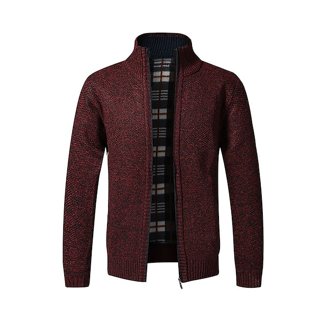 Pull zippé homme chaud hiver