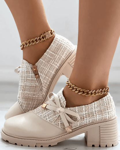 Mocassins Élégants pour Femme - Talon Bloc et Semelle Confortable - LuxeStyle