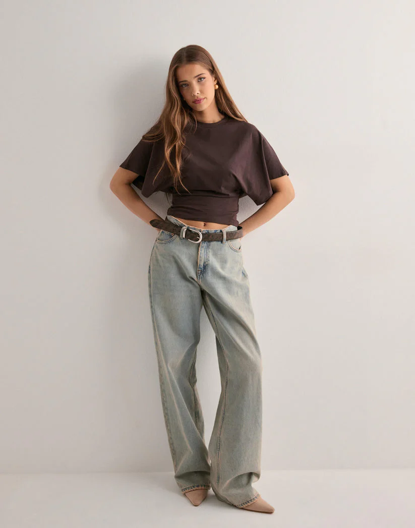 T-shirt Femme Décontracté à Manches Élargies