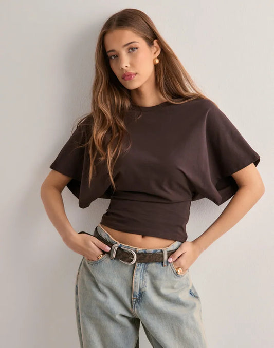 T-Shirt Féminin Chic - Débardeur Élégant avec Manches Amples - LuxeStyle