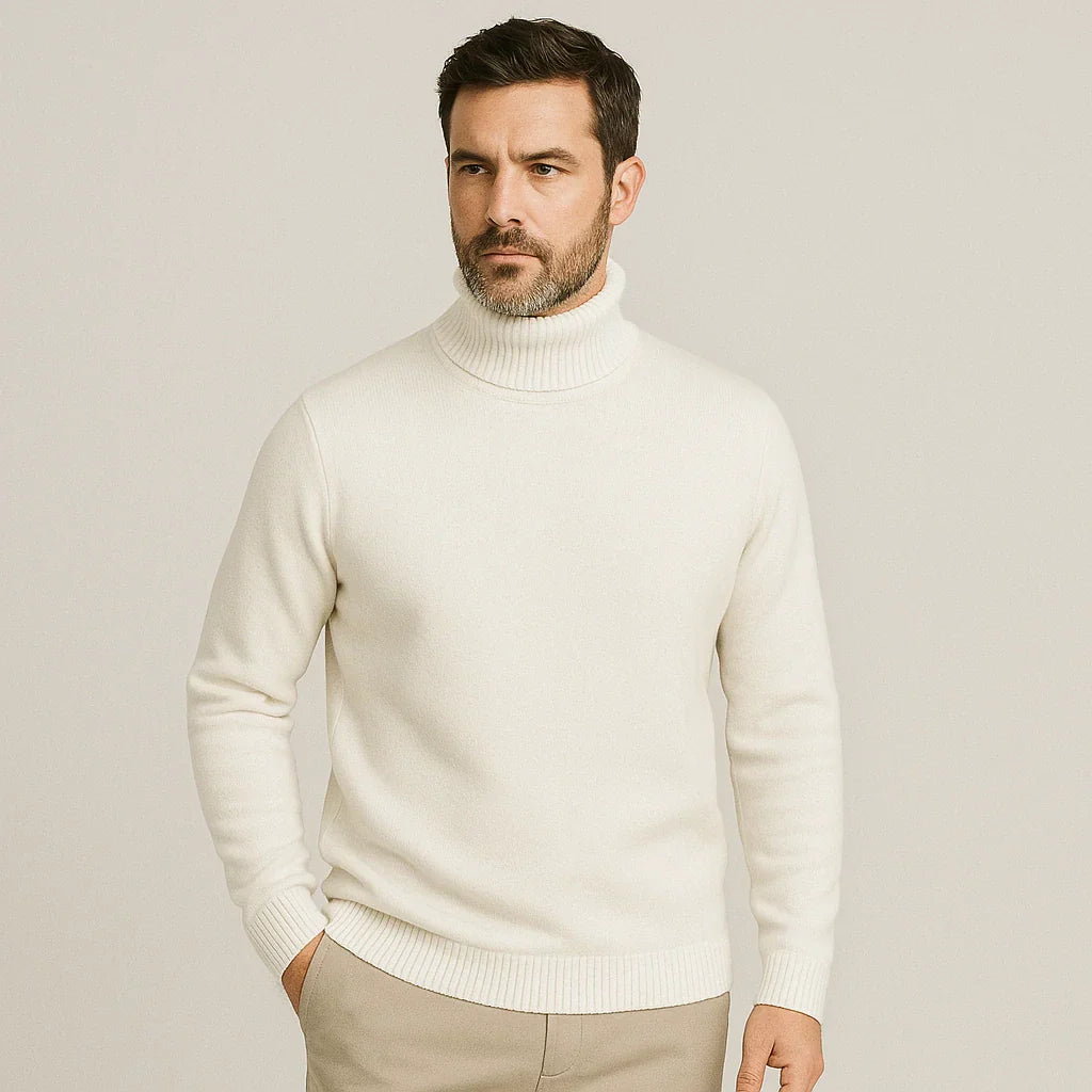 Pull Homme Cachemire Doux et Chaud en Laine Mélangée