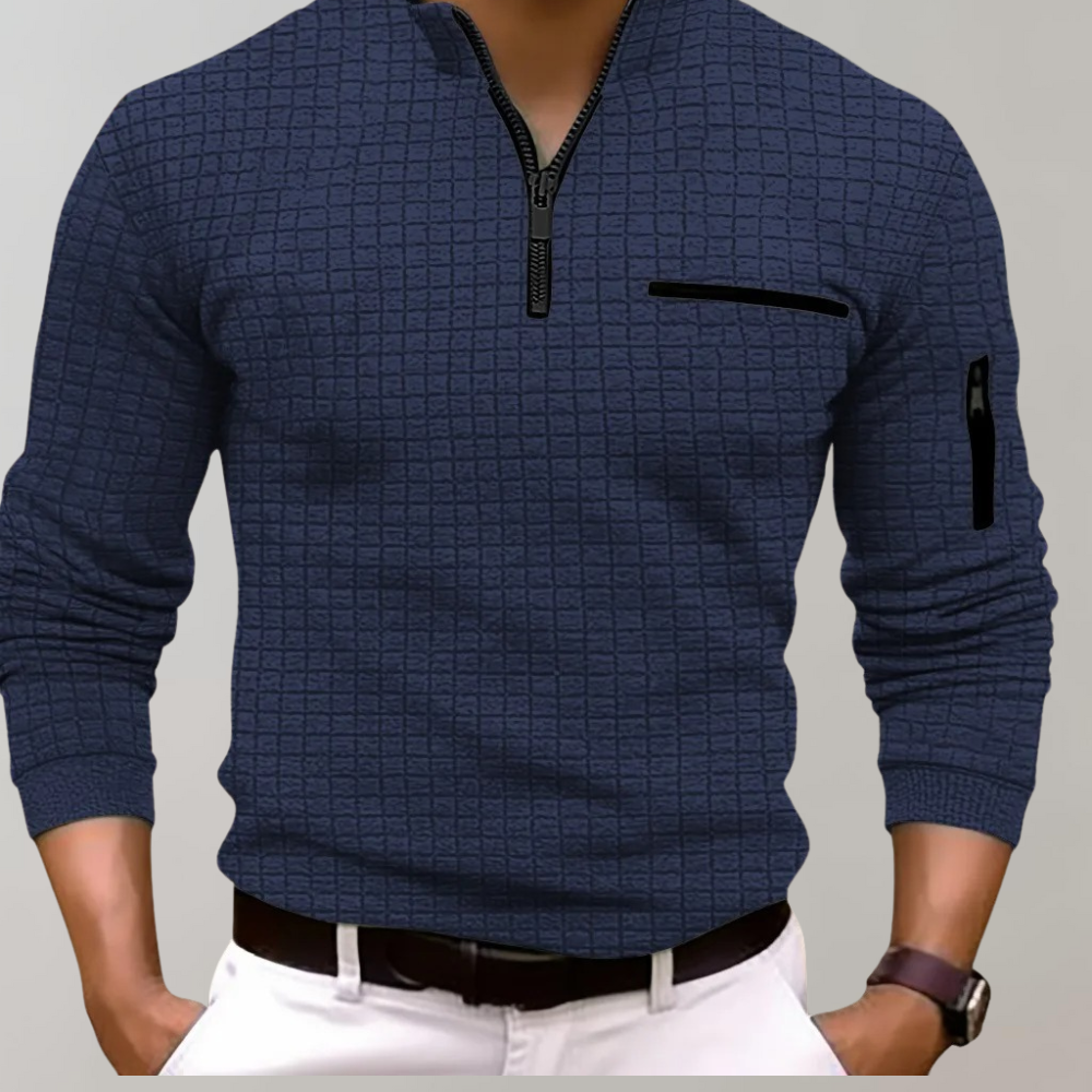 Pull blanc confortable à manches longues pour femme