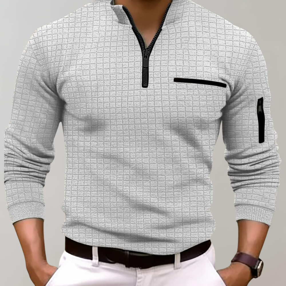 Pull blanc confortable à manches longues pour femme