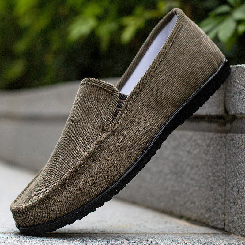 Mocassins cuir brun homme semelle foncée