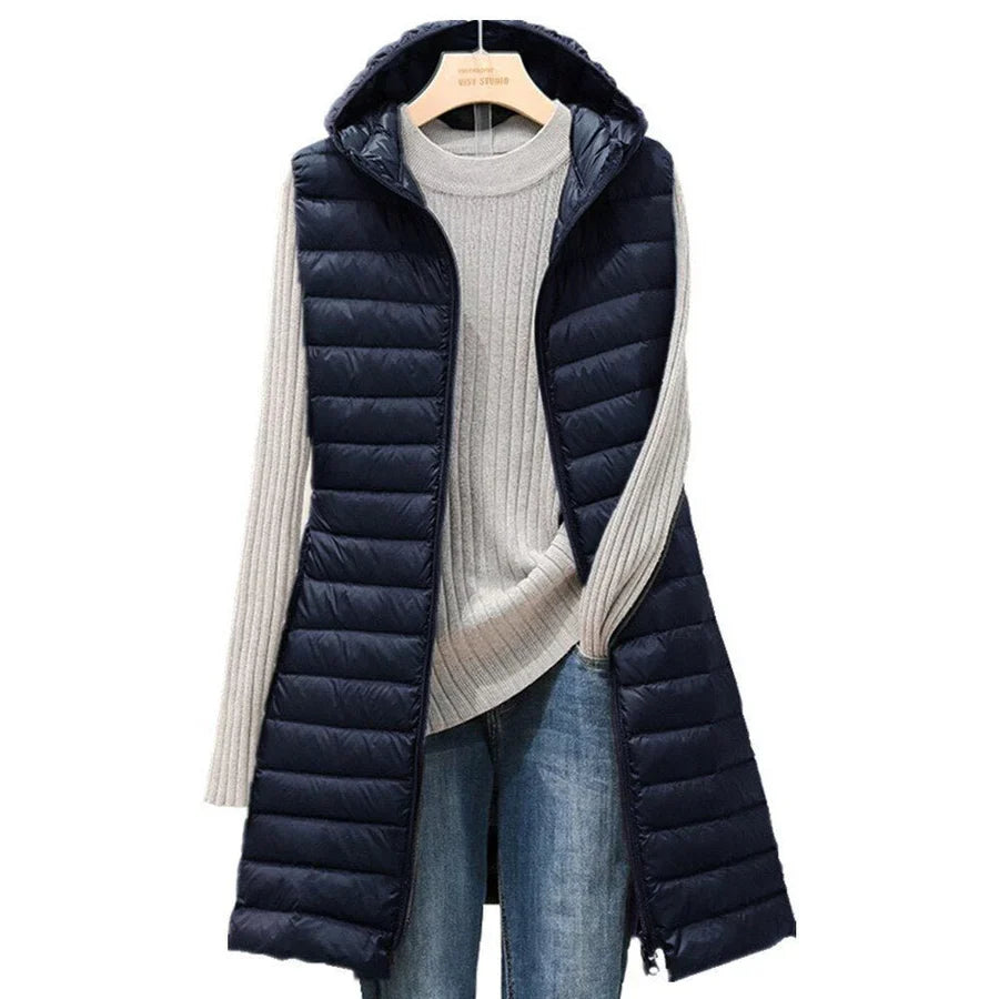 Gilet Élégant Zippé Femme
