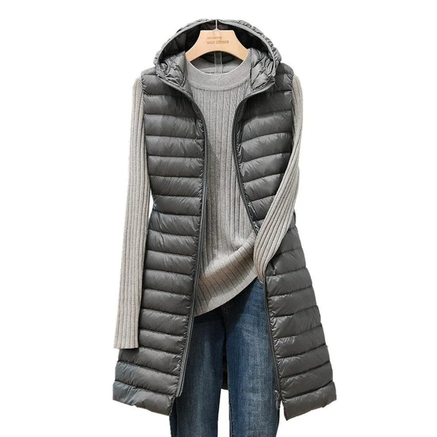 Gilet Élégant Zippé Femme