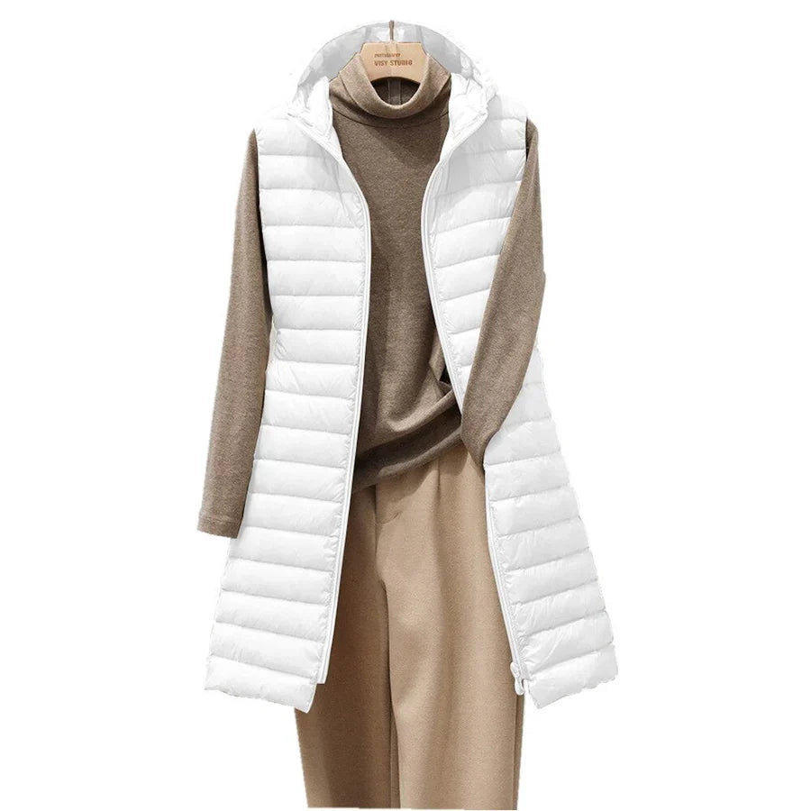 Gilet Élégant Zippé Femme