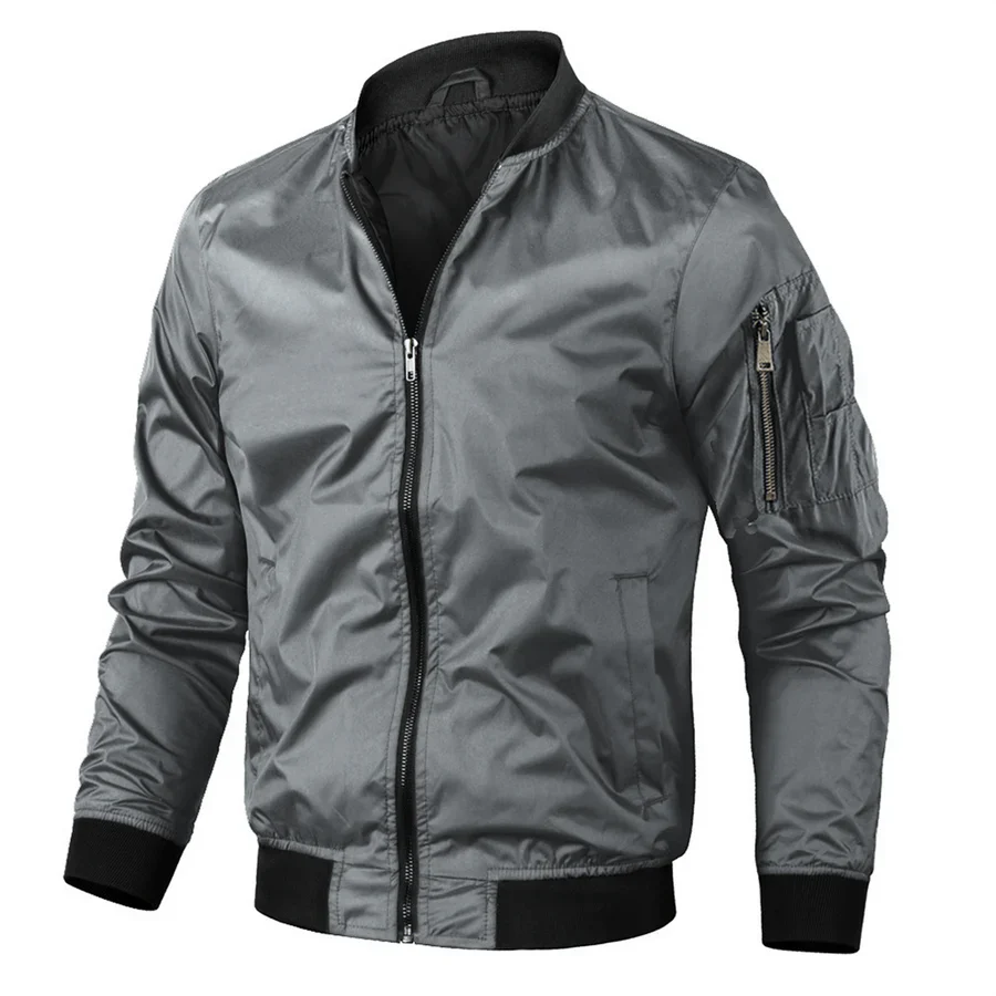 Veste Bomber Casual Manches Longues pour Homme Éclair