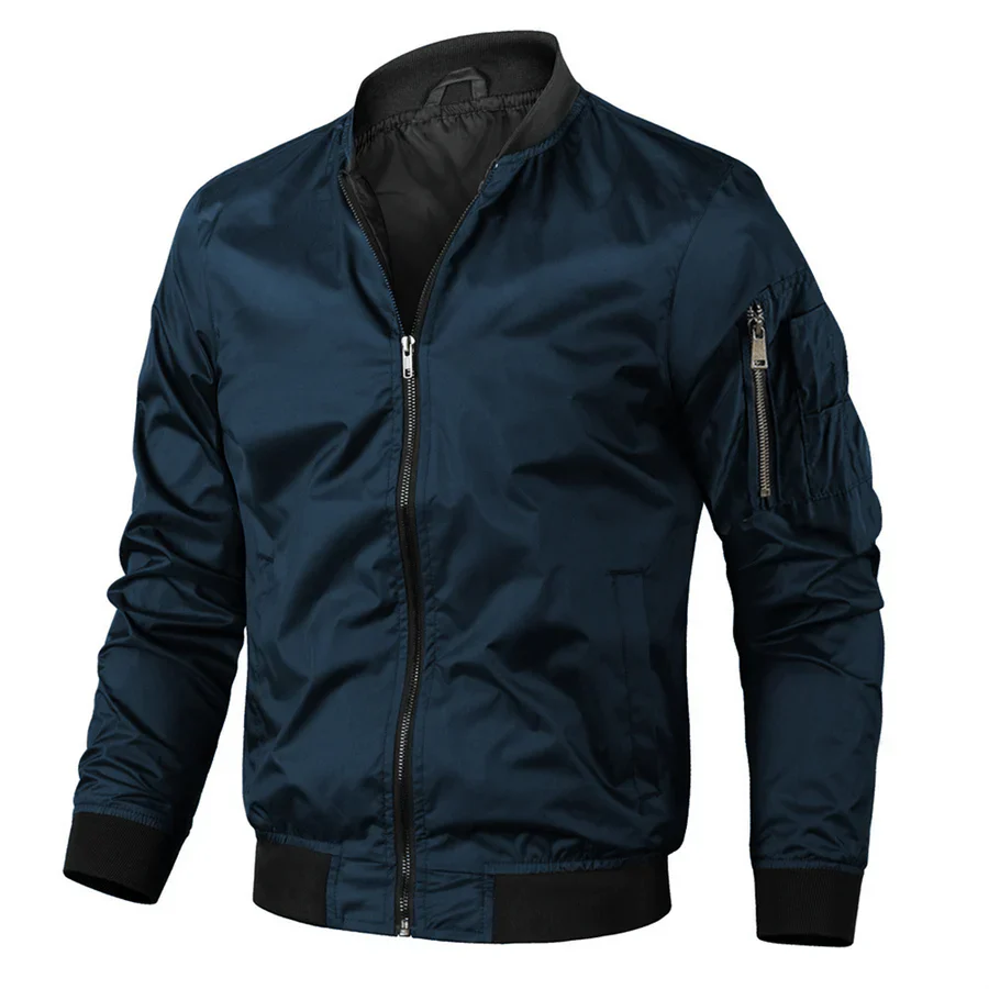 Veste Bomber Casual Manches Longues pour Homme Éclair