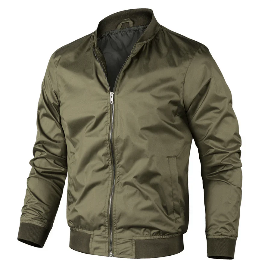 Veste Bomber Casual Manches Longues pour Homme Éclair