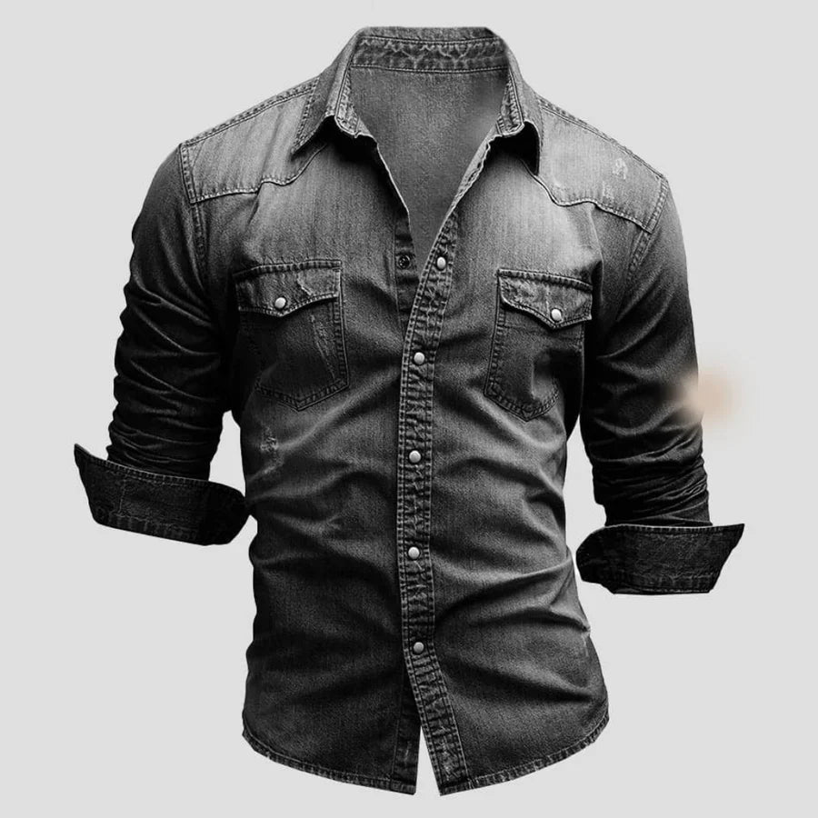 Chemise Relaxe À Manches Longues Homme Classique - luxestyle