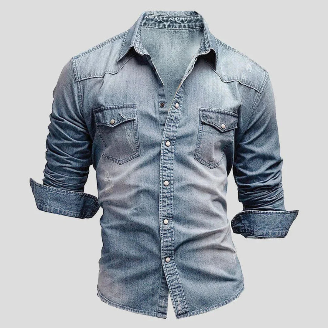 Chemise Relaxe À Manches Longues Homme Classique