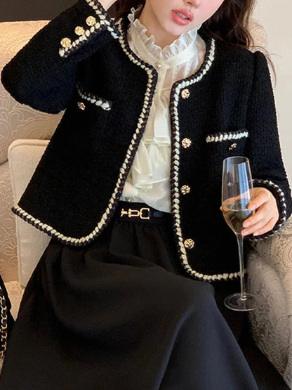 Veste Courte Chic Rétro Pour Femme
