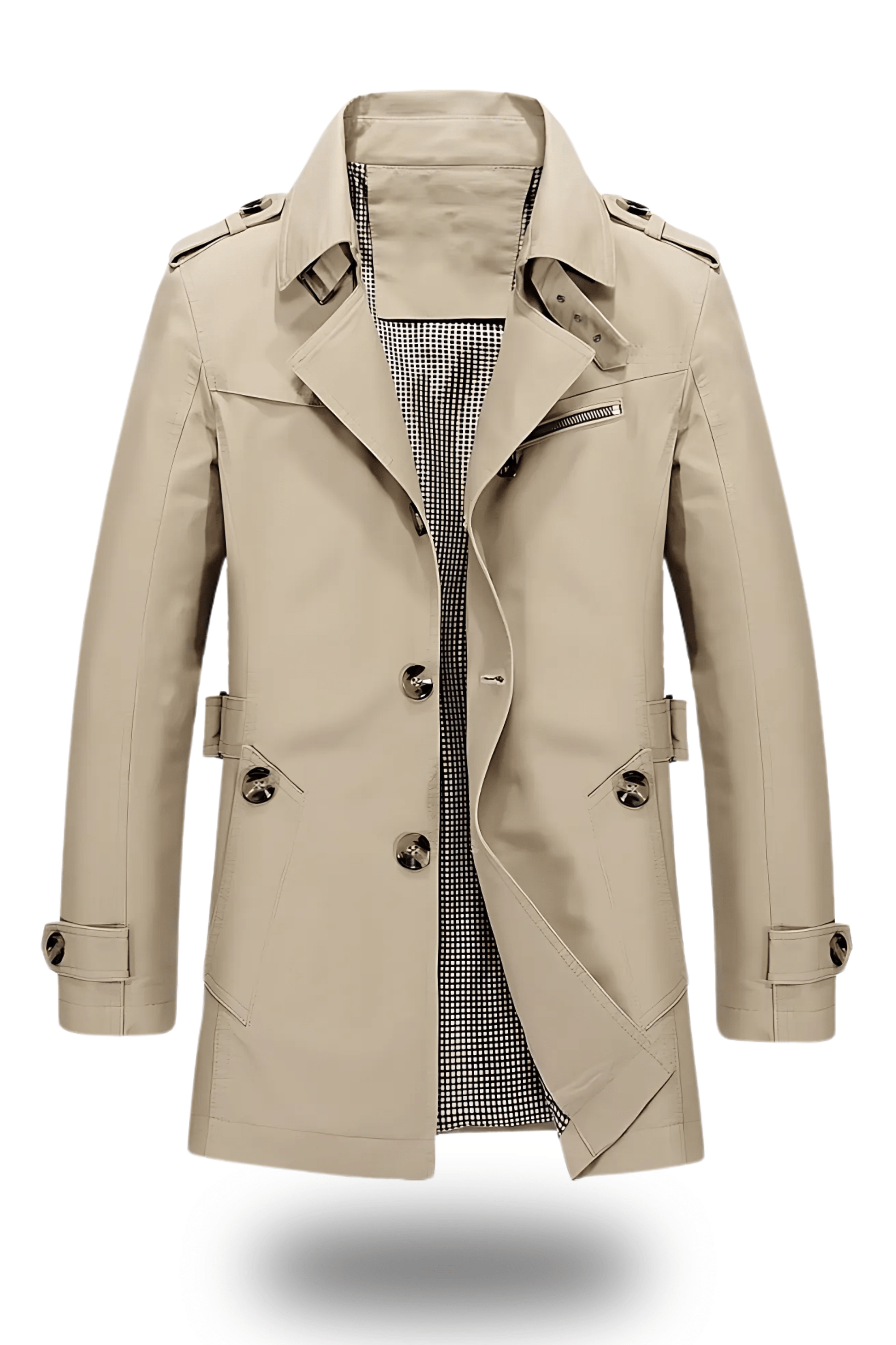 Manteau Trench Classique Brun pour Homme - LuxeStyle
