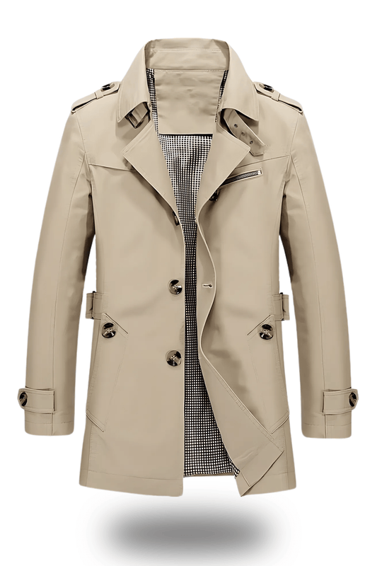 Manteau Trench Classique Brun pour Homme - LuxeStyle
