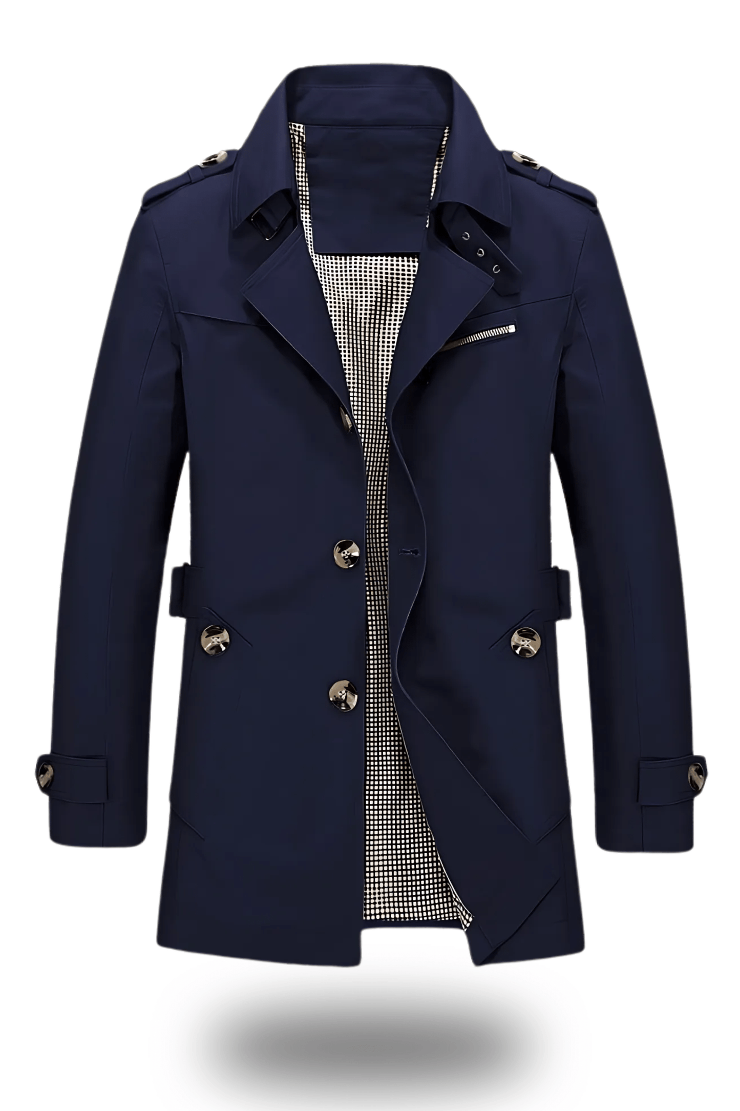 Manteau Trench Classique Brun pour Homme