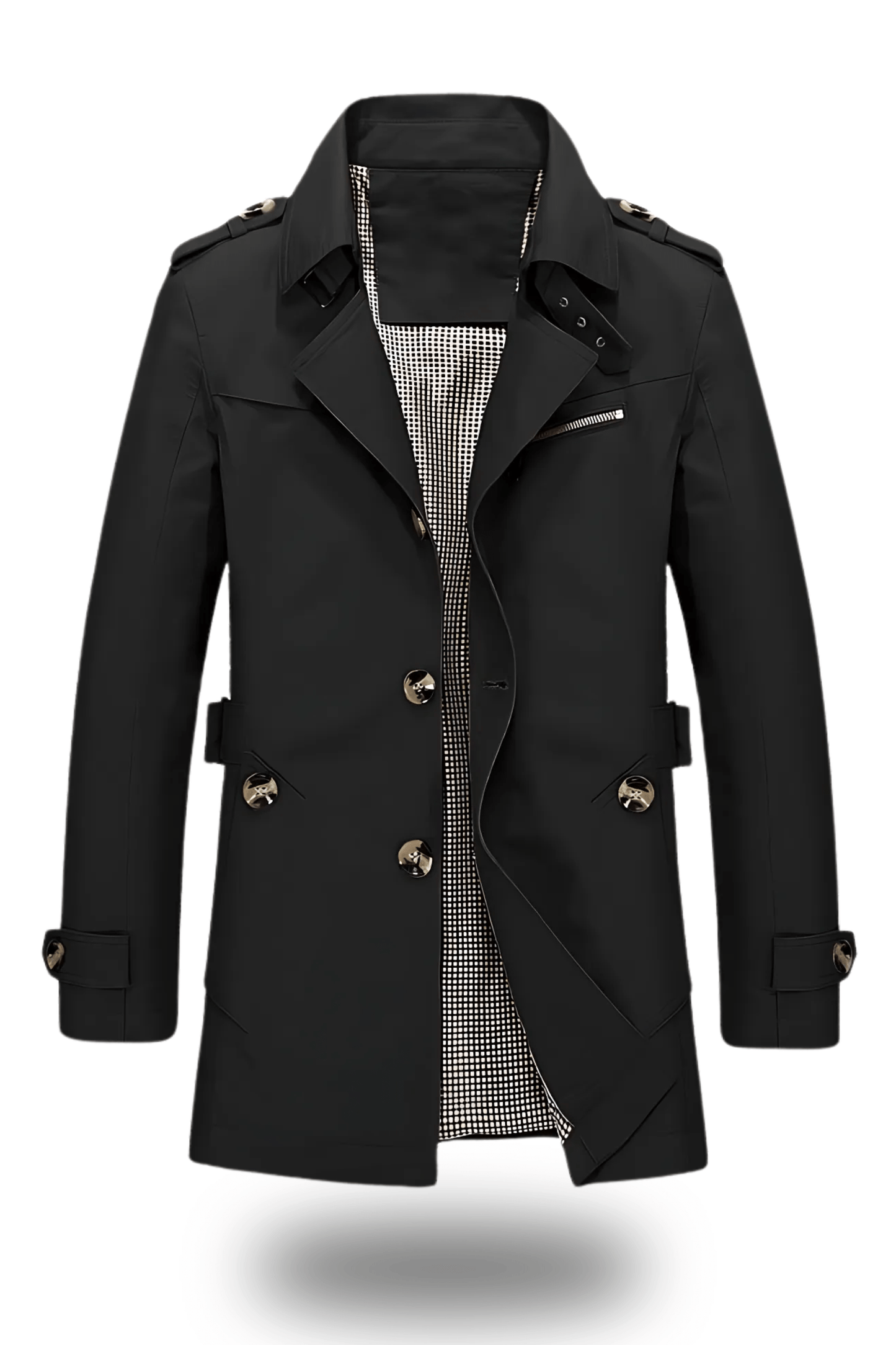 Manteau Trench Classique Brun pour Homme
