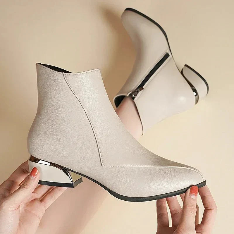 Bottines Féminines Lacets Chics