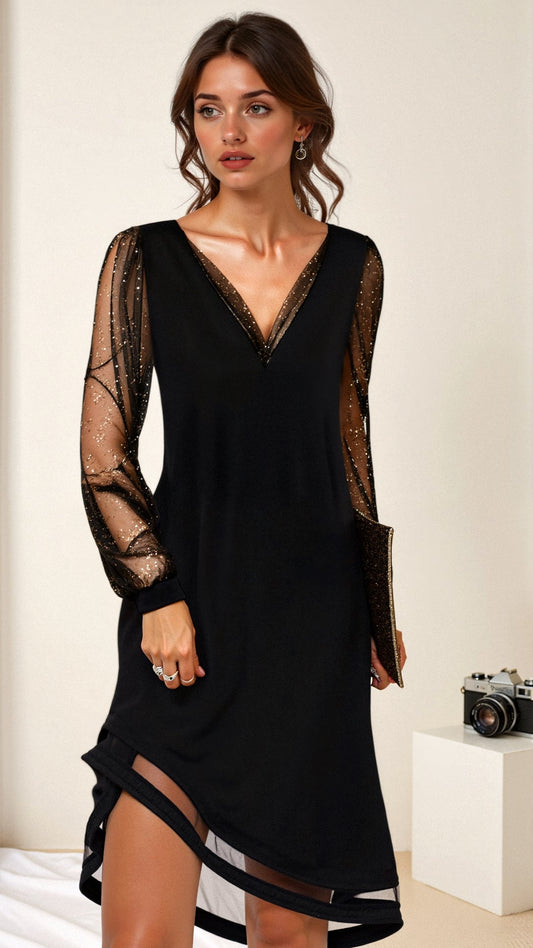 Robe de Soirée Élégante pour Femme - Longue et Luxueuse avec Paillettes - LuxeStyle