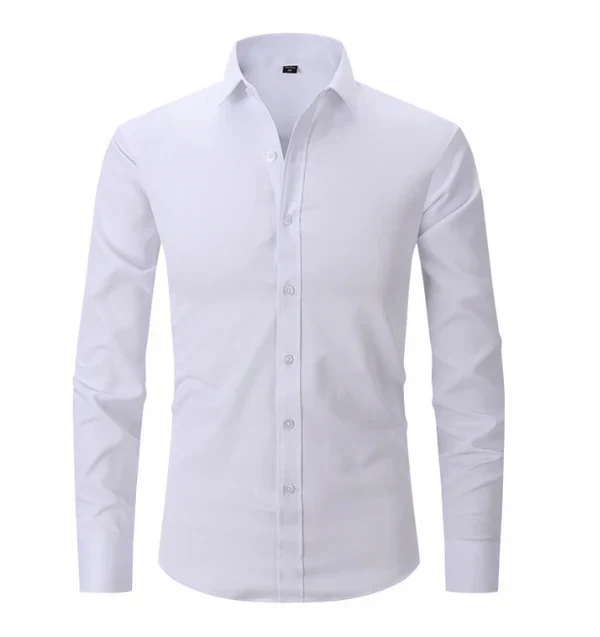 Chemise Homme Élégante Manches Longues Boutons Cachés