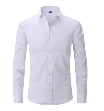 Chemise Homme Élégante Manches Longues Boutons Cachés