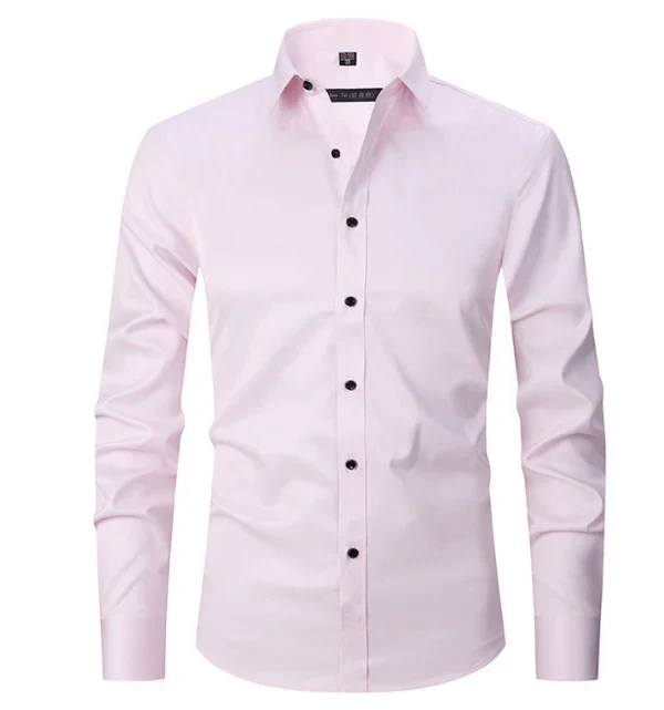 Chemise Homme Élégante Manches Longues Boutons Cachés