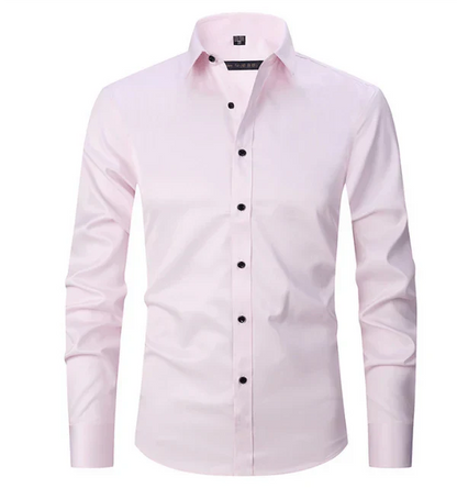 Chemise Homme Élégante Manches Longues Boutons Cachés