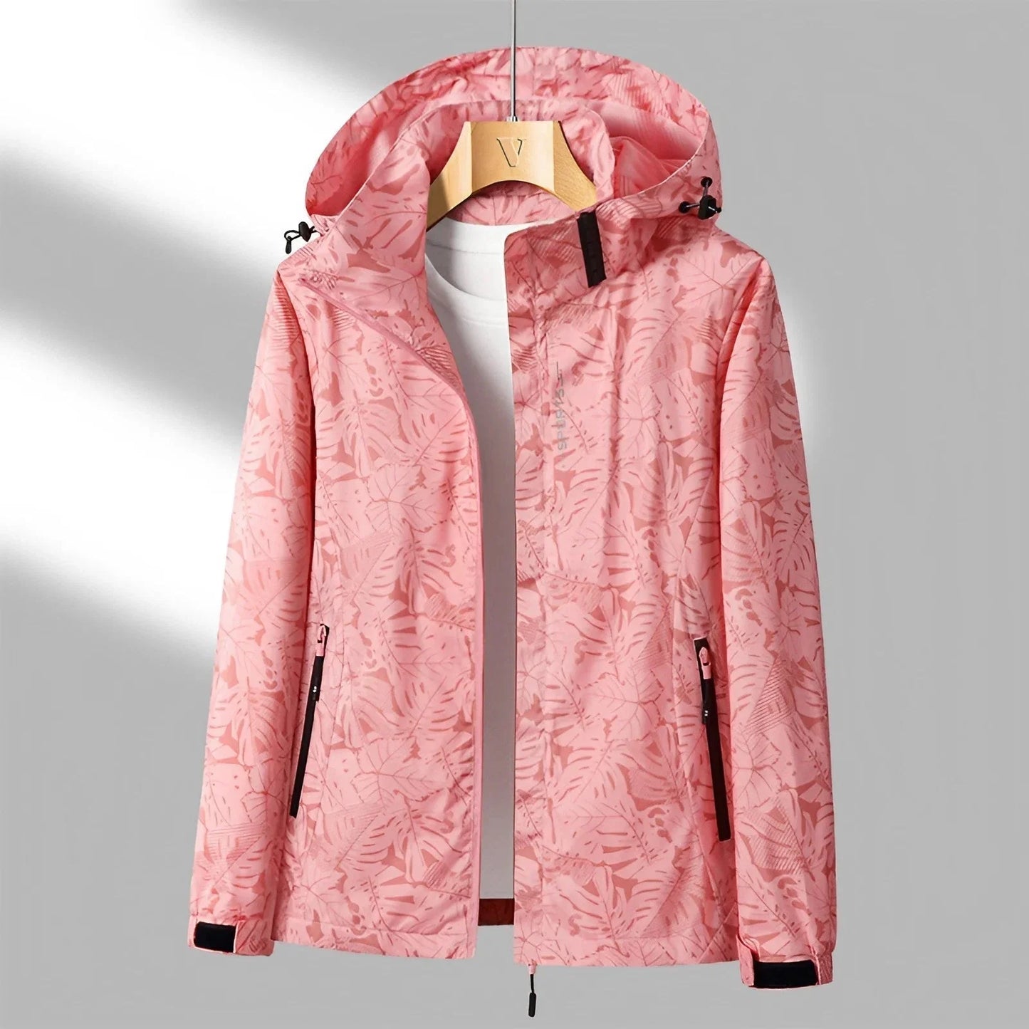 Veste Imperméable Femme Capuche Longues Manches