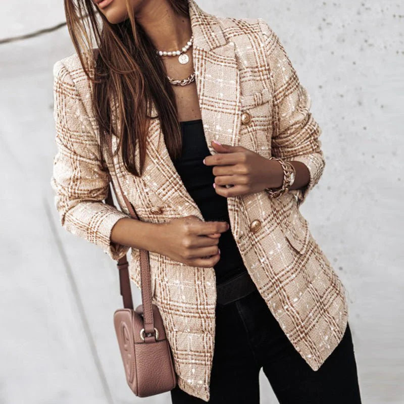Veste en Tricot rayé Manches Longues Féminine - luxestyle