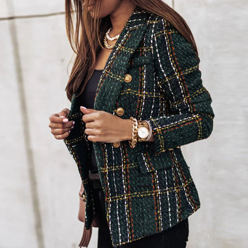 Veste en Tricot rayé Manches Longues Féminine